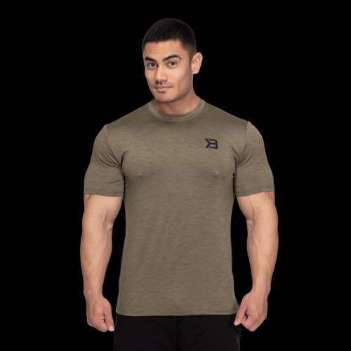 Better Bodies Essex Stripe Tee Washed Green Melange M