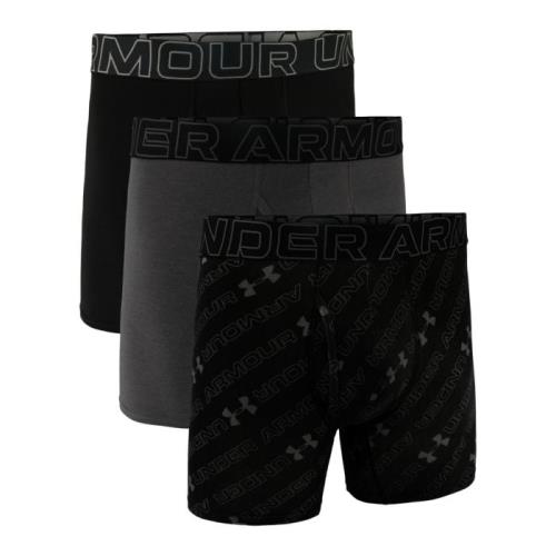 Under Armour Pánske boxerky M Perf Cotton Nov 6in 3Pack Black SS