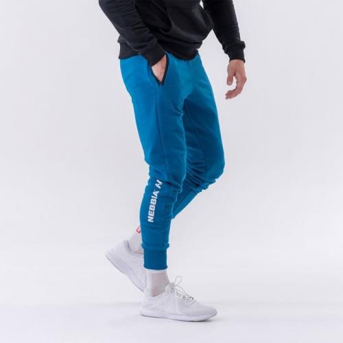 NEBBIA Pánske tepláky Slim Re-gain Blue XXL