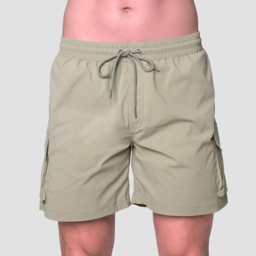 GymBeam Pánske plavecké šortky Cargo Olive XXXL