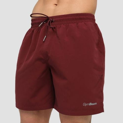 GymBeam Pánske plavecké šortky Burgundy MM