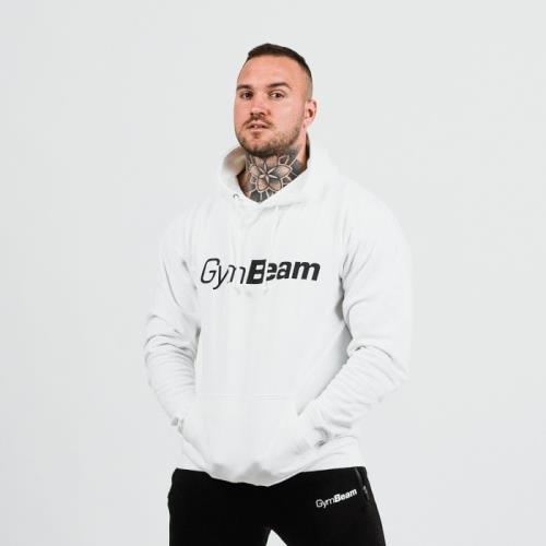 GymBeam Mikina PRO Hoodie White LL