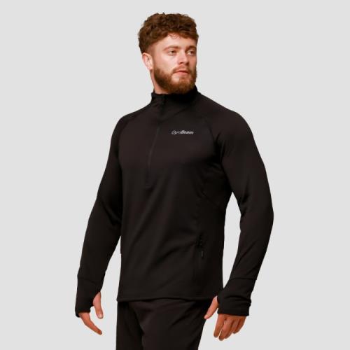 GymBeam Bežecká mikina 1/2 Zip Pulse Black MM
