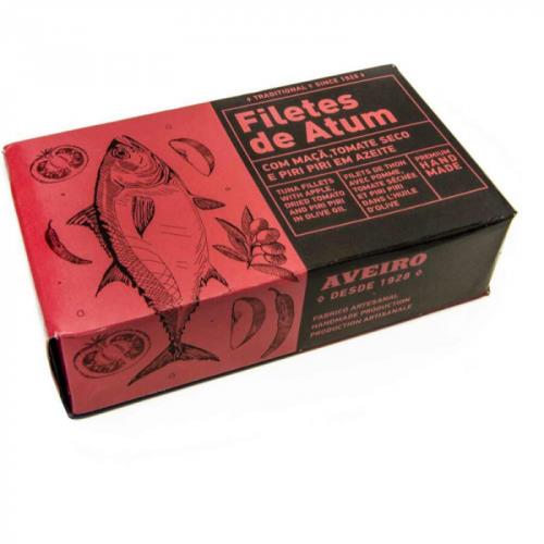 Aveiro Tuna fillet in olive oil Apple, Dried tomato and Piri Piri 120 g sušené jablko, paradajka a piri piri