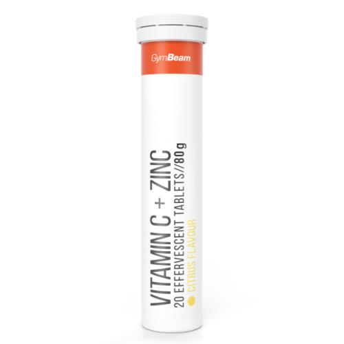 GymBeam Vitamin C + Zinok šumivý 20 tab. citrusové ovocie