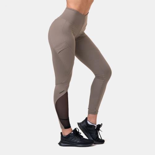Dámske legíny High Waist Fit&Smart Mocha - NEBBIA XS