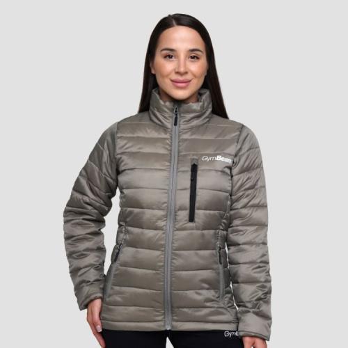 GymBeam Dámska bunda Puffer Vetiver/Black XLXL
