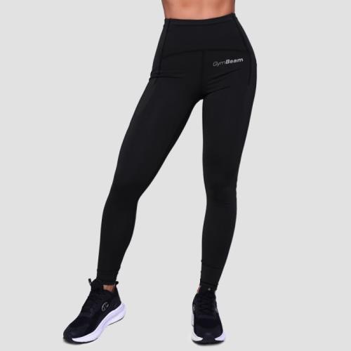 GymBeam Dámske bežecké legíny Pulse Black LL