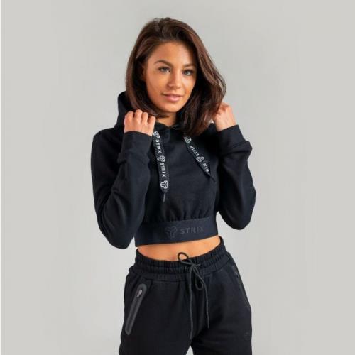 STRIX Dámska mikina Essential Cropped Hoodie Black S