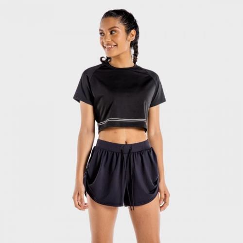SQUATWOLF Dámske tričko Flux CropTop Onyx XS