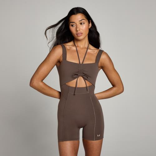 Dámske nariasené body MP Studio – hnedé - S