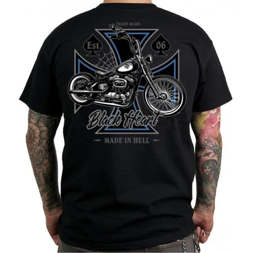 BLACK HEART Chopper Cross čierna - L
