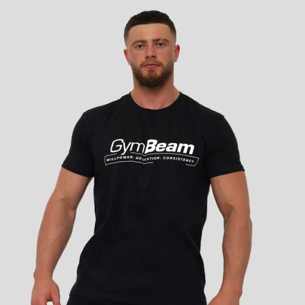 GymBeam Tričko Willpower Black SS GymBeam Tričko Willpower Black SS